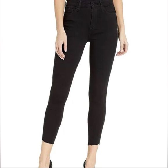 Sam Edelman Stiletto High Rise Skinny Crop black denim jeans cotton rayon 31 - Picture 1 of 11
